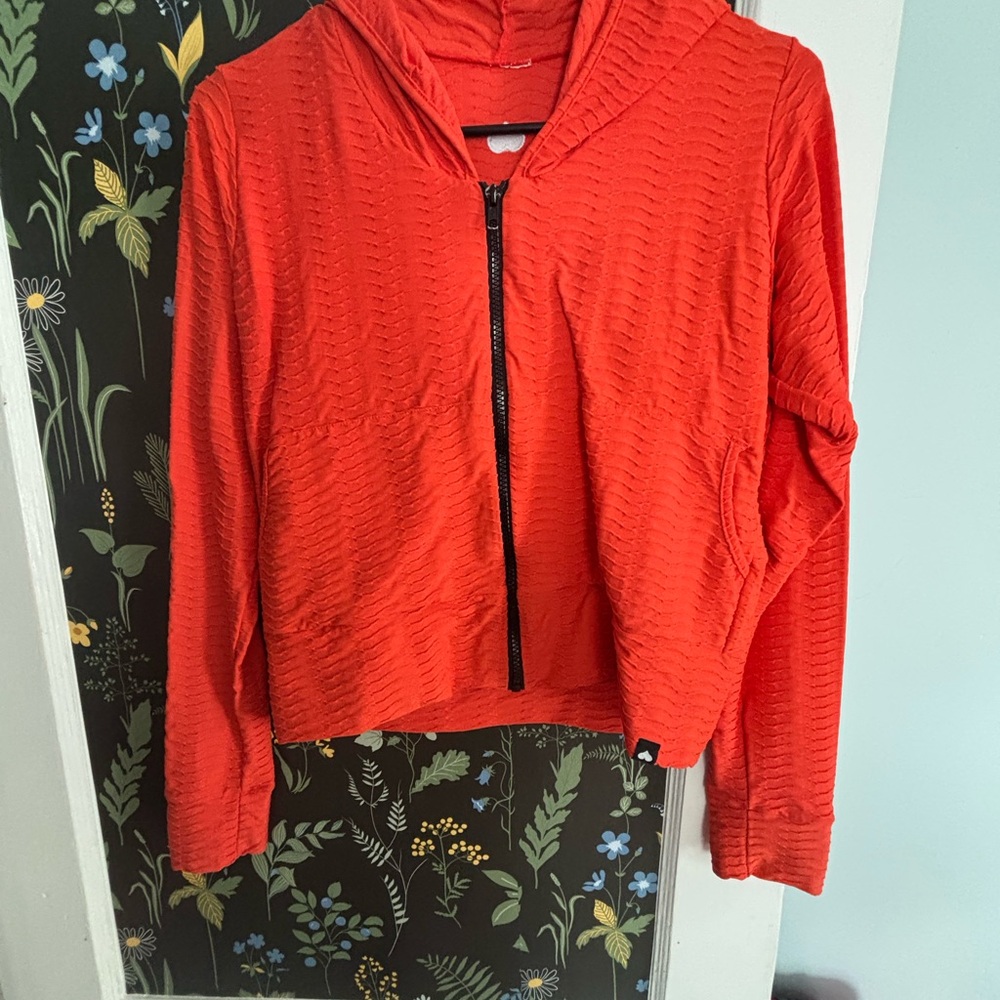 Women's orange workout zip up booty BT brabants
